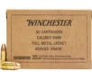 Winchester Ammo 9mm Luger 115 GR Full Metal Jacket Brown Box Service Grade - 50rd Box