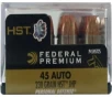 Federal P45HST2S Premium Personal Defense 45 ACP 230 GR Hydra-Shok Jacketed Hollow Point - 20rd Box