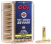 CCI TNT Green 22 WMR - 30 Grain Speer TNT Green HP - 2050 FPS - 50 Rounds - 0060
