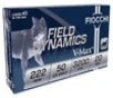 Fiocchi Field Dynamics 222 Rem - 50 Grain V-Max - 3200 FPS - 20 Rounds - 222HVA