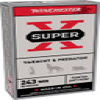 Winchester Super X 243 Win - 80 Grain PSP - 3350 FPS - 20 Rounds - X2431