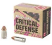Hornady Critical Defense Lite 9mm - 100 Grain FTX - 1125 FPS - 25 Rounds - 90240