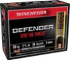 Winchester Defender 20 Gauge - 2 75  -  3 Copper-Plated Buckshot - 20 Pellets - 1145 FPS - 10 Rounds - SB203PD