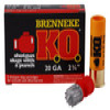 Brenneke K O  20 Gauge - 2 75  - 3 4oz Slug - 1500 FPS - 5 Rounds - SL-202KO