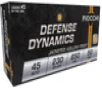 Fiocchi Defense Dynamics 45 ACP - 230 Grain JHP - 850 FPS - 50 Rounds - 45T500