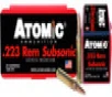 Atomic Ammunition Subsonic 223 Rem - 77 Grain HPBT - 1050 FPS - 50 Rounds - 00429