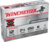 Winchester Super-X 12 Gauge - 2 75  -  1 Buckshot - 16 Pellets - 1250 FPS - 5 Rounds - XB121