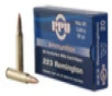PPU Standard Rifle 223 Rem - 55 Grain FMJ-BT - 3240 FPS - 20 Rounds - PP223F1