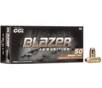 CCI Blazer Brass 40 S W 165 gr Full Metal Jacket Handgun Ammo