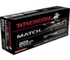 Winchester Match 223 Rem 69 gr Sierra MatchKing BTHP Rifle Ammo