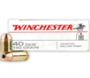 Winchester 40 S W 180 gr Jacketed Hollow Point Handgun Ammo