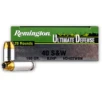 Remington Ultimate Defense Full Size Handgun 40 S W 180 gr Brass Jacket Hollow Point Ammo