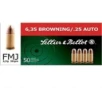 Sellier   Bellot  25 ACP Handgun Ammunition