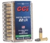 CCI 0051 Competition Pistol Match 22 LR 40 gr Lead Round Nose  LRN  50 Bx  100 Cs