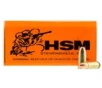 HSM 9MM2R Training  9mm Luger 115 gr Full Metal Jacket  FMJ  50 Bx  20 Cs