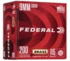 Federal WM51992 Champion Training 9mm Luger 115 gr Full Metal Jacket 200 round box