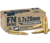FN 10700030 5 7x28mm 30 gr Personal Defence Ammo Jacket Hollow Point 50 Per Box