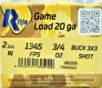 Rio Ammunition RB209 Royal Buck 20 Gauge 2 75  1 1 8 oz 0 Buck Shot 25 Per Box