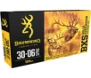 Browning BXS Copper Expansion 30-06 Springfield Ammunition - 180gr Lead Free Solid Expansion Polymer Tip - 20 Per Box 10 Case - B192430061