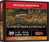 Winchester Ammo Copper Impact 20 Gauge 2 75  3 4 oz Sabot Slug Shot - X20CLF