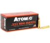 Atomic Ammunition Centerfire Rifle Match 223 Rem 77 gr Hollow Point Boat Tail 50 Per Box  10 Case - 00427
