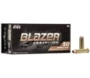 CCI 5207 Blazer Brass Handgun 357 Mag 158 gr Jacket Hollow Point 50 Per Box  20 Case