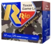 Rio Ammunition Texas Game Load Cartridge  High Velocity 2 75  1 1 4oz 6Shot 25 Per Box 10 Case 12Gauge - TG366TX