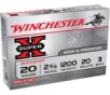 Winchester Ammo Super X 20 Gauge 2 75  20 Pellets 3 Buck Shot 15 Bx  10 Case - XB203VP