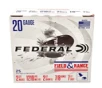 FEDERAL AMMUNITION 20 GA Field and Range 2 3 4 7 8oz 7 5 Shot 25 Box