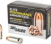 Sig Sauer E45AP120 Elite V-Crown 45 ACP 200 gr Jacketed Hollow Point  JHP  Handgun Ammo     20 Rounds