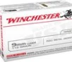 Winchester Ammo USA9MMVP USA 9mm Luger 115 gr Full Metal Jacket  FMJ  Handgun Ammo     100 Rounds