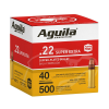 Aguila 22 Super Extra High Velocity 40 grain Solid Point Rimfire Ammo     500 Rounds