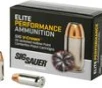 Sig Sauer Elite Performance V-Crown Ammunition 380ACP 90 Grain Jacketed Hollow Point Handgun Ammo     20 Rounds