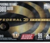 Federal Ammunition 380 AUTO 99GR HYDRA-SHOK DEEP HP Centerfire Handgun Personal Defense 25 round box