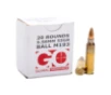 Global Ordnance 5 56x45mm NATO M193 55 Grain Full Metal Jacket Rifle Ammo     20 Round Box