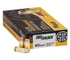Sig Sauer Ammo  40 S amp W 180gr Elite Ball Full Metal Jacket 50 Box E40SB2-50