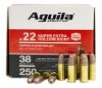 Aguila Super Extra Supra Extra 22 LR 38 Grain Copper Plated Hollow Point  1 Brick of 250 Rounds 