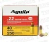 Aguila Super Extra Supra Extra 22 LR 40 Grain Copper Plated Round Nose  1 Brick of 250 Rounds 
