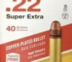 Aguila Ammunition  22 Long Rifle 40 Grain Super Extra High Velocity Copper Plated Solid Point  1 Box of 50 Rounds 