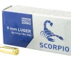 Scorpio 9mm Luger  9  19 Parabellum  124gr     50 Rounds- 12 Shipping