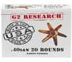 G2 Research  40 S W 122gr     20 Rounds- 12 Shipping