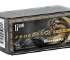 Federal  17 HMR  Hornady Magnum Rimfire  17gr     50 Rounds- 12 Shipping
