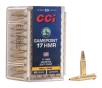 CCI  17 HMR  Hornady Magnum Rimfire  20gr     50 Rounds- 12 Shipping