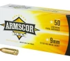 Ammunition ARMSCOR 9MM 124GR FMJ 50 1000