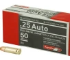 Ammunition AGUILA 25ACP 50GR FMJ 50 1000