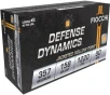 Fiocchi 357B Defense Dynamics 357 Mag 158 gr Jacketed Hollow Point  JHP 