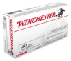 Winchester USA40JHP USA Jacketed Hollow Point 180 Grain  40 S W 1010 fps