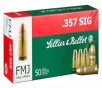 Sellier   Bellot  S B  SB357SIG Full Metal Jacket 140 Grain  357 Sig 1352 fps