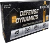Fiocchi Defense Dynamics Centerfire Handgun Ammo 45 ACP 230 gr  JHP 50 rd 