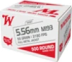Winchester WM193500 M193 Full Metal Jacket 55 Grain 5 56x45mm NATO 